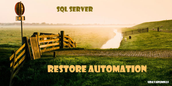 Automate database restore sql server