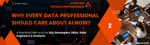 Data professional engaging with artificial intelligence and data visualizations, highlighting the importance of AI in modern data work.
